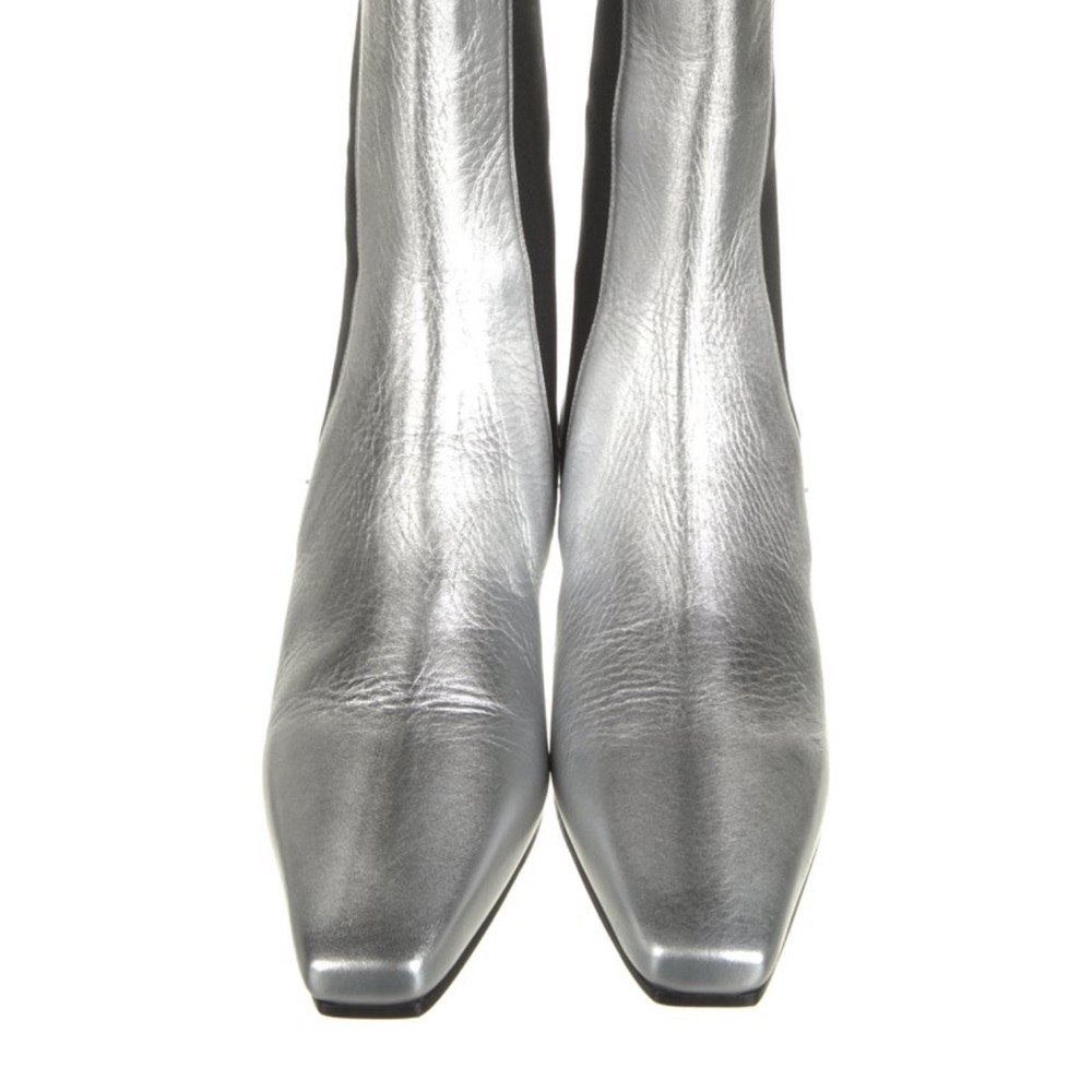 New in box - Paris Texas Silver Leather Chelsea Boots - Picture 4 of 5